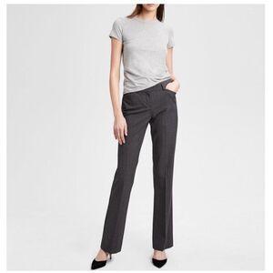 Theory Women’s Grey Custom Max 2 Edition Straight Leg Trouser Pant